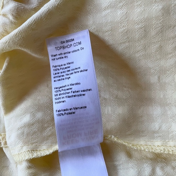 Sleeveless Tank TOPSHOP Tiered Smock Top Gingham Print Size 8 Medium - Picture 2 of 9